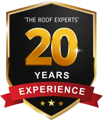 The Roof Experts — 20 Years Experience badge